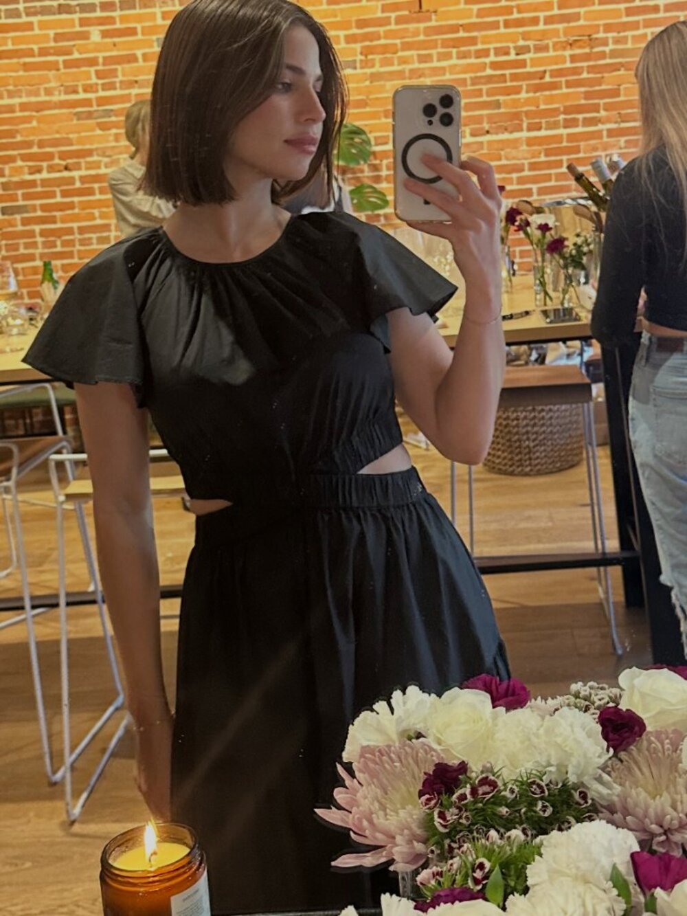 Minkpink Black Midi Dress size Small